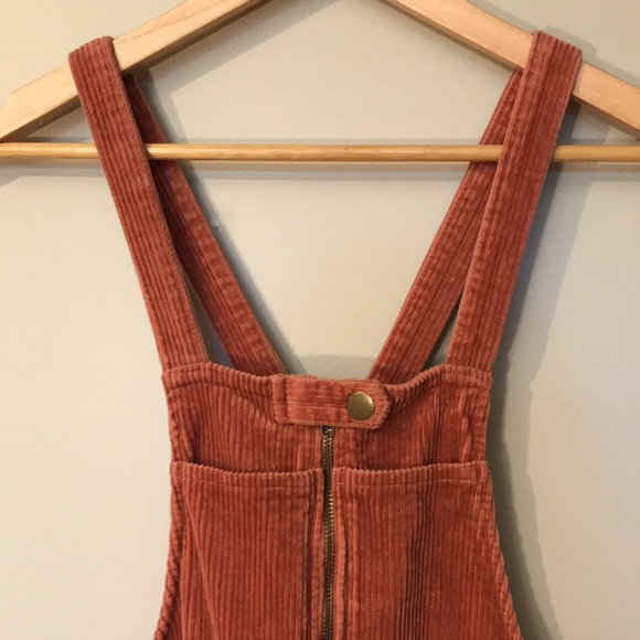 Pink Corduroy mini dress overalls - Picture 4 of 13